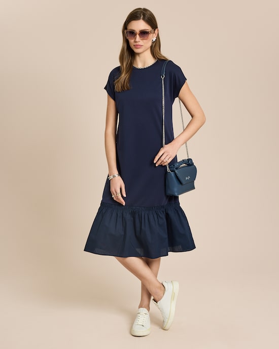 Produktabbildung für Jerseykleid mit Stufe