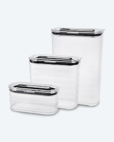 Produktabbildung für Vorratsdosen-Set rechteckig, 3tlg.