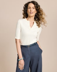 Produktabbildung für Ripp-Shirt mit Tunikaausschnitt