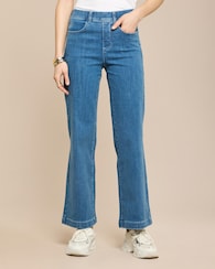 Produktabbildung für Wide Leg Jeans mit Rundumdehnbund