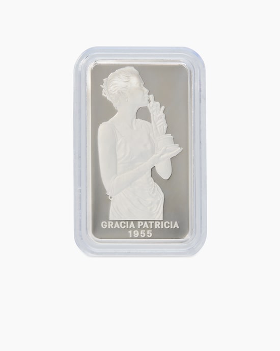 Produktabbildung für Silberbarren de Greef Édition Célébrités Grace Kelly