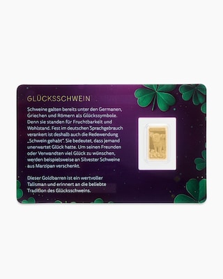Produktabbildung 1 für Goldmünze "Glücksschwein"