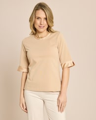 Produktabbildung für T-Shirt mit Satin Besatz