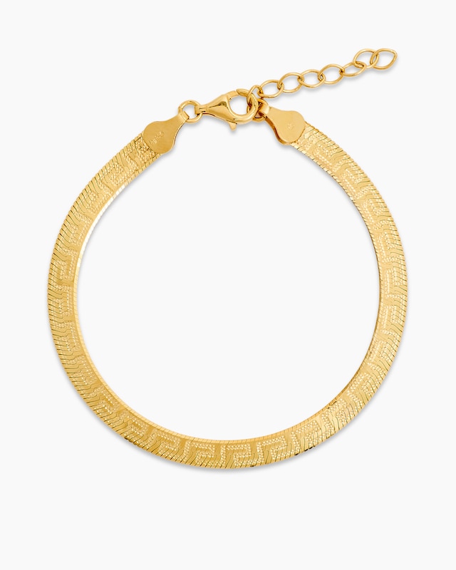 Heringbone-Armband mit Mäander-Muster