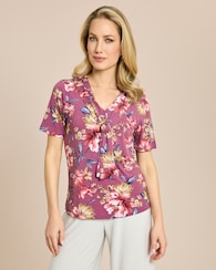 Produktabbildung für Shirt mit Blumendruck, Dekoschal