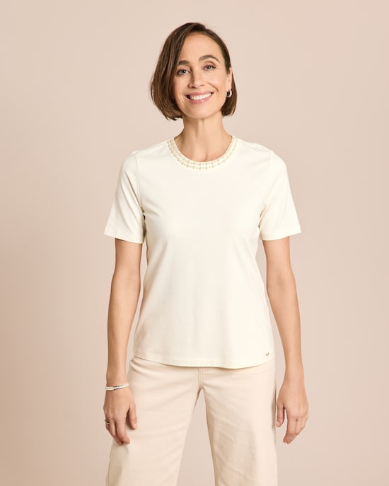 Produktabbildung für Shirt mit Perlenverzierung