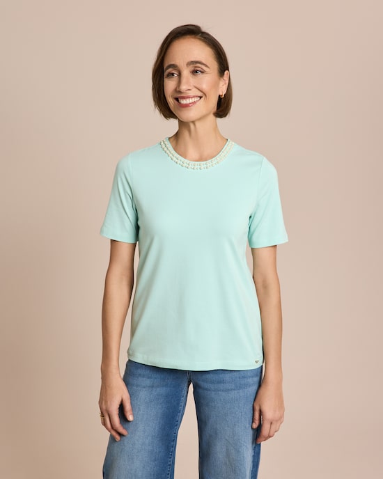 Produktabbildung für Shirt mit Perlenverzierung
