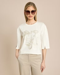 Produktabbildung für Shirt mit goldenem Print