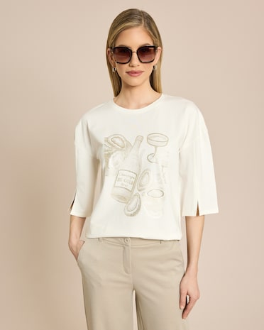 Produktabbildung für Shirt mit goldenem Print