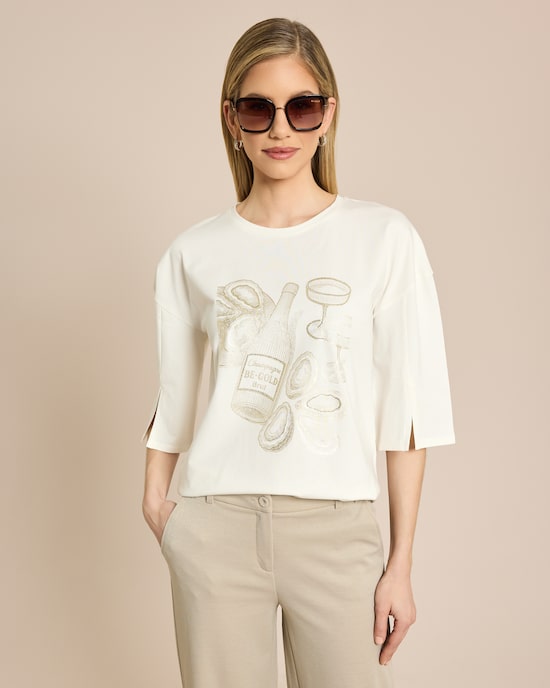 Produktabbildung für Shirt mit goldenem Print