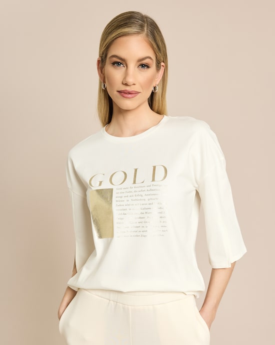 Produktabbildung für Shirt mit goldenem Print