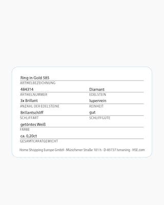 Produktabbildung 3 für Brillantring 0,20 ct