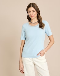 Produktabbildung für Shirt mit Spitzenbesatz