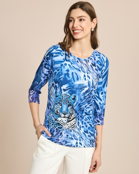 Produktabbildung für Shirt mit Leoprint
