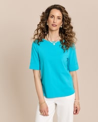 Produktabbildung für Shirt mit U-Boot-Ausschnitt