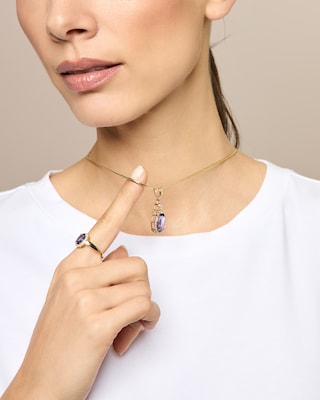 Produktabbildung 3 für Anhänger mit Tansanit AAAAA und Brillanten