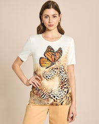Produktabbildung für Shirt mit Schmetterlings-Animal-Print