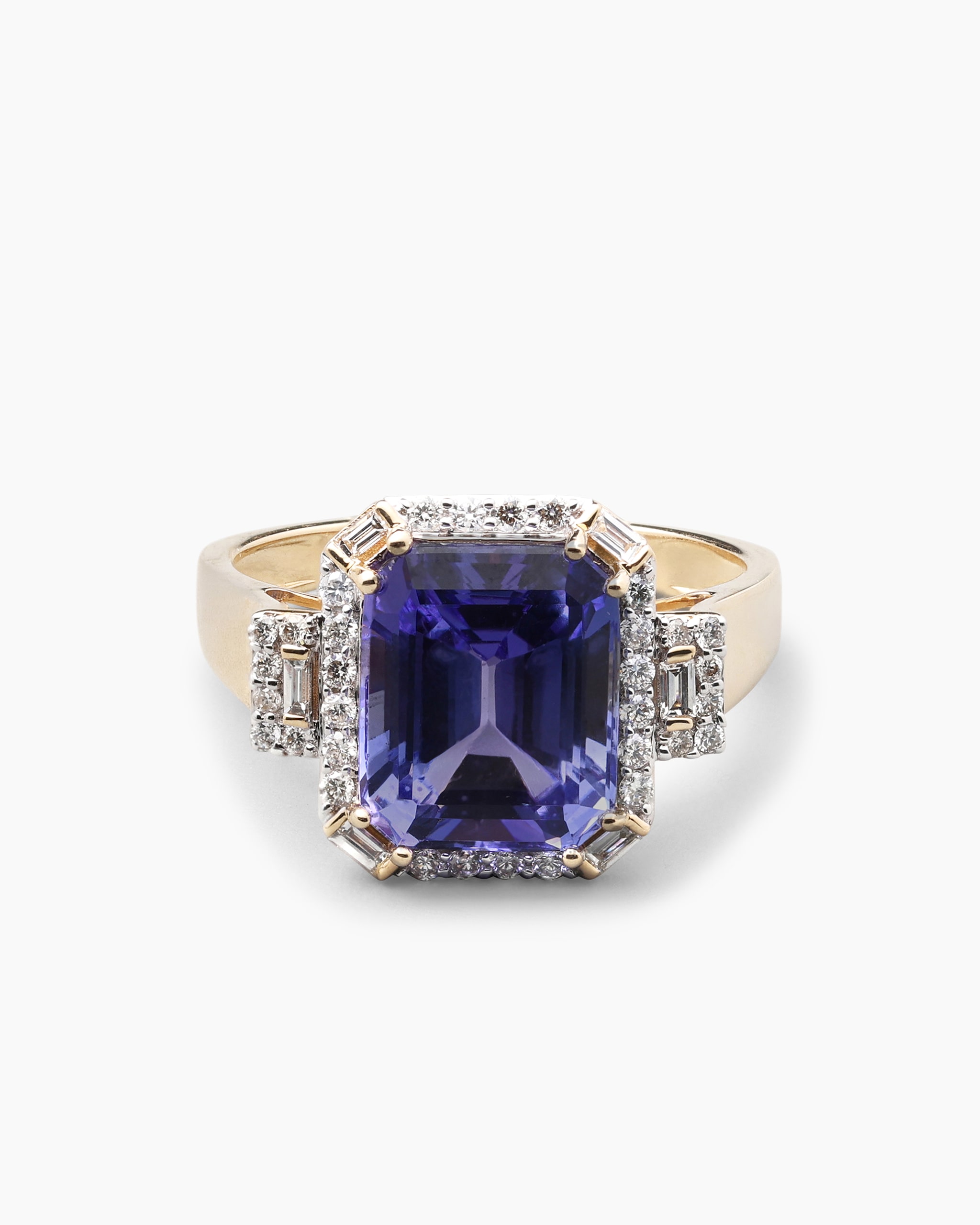 Produktabbildung für Ring mit Tansanit & Diamanten