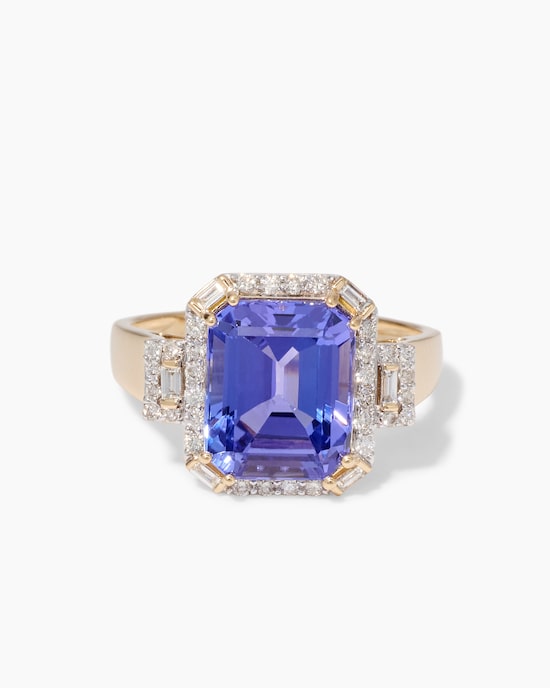 Produktabbildung für Ring mit Tansanit & Diamanten