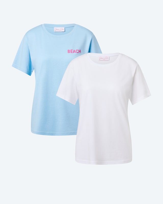 Doppelpack Shirt mit Print