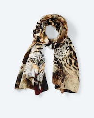 Produktabbildung für Seidenschal mit Tigermotiv