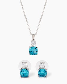 Produktabbildung für Schmuck-Set mit Zirkonia, 2tlg.