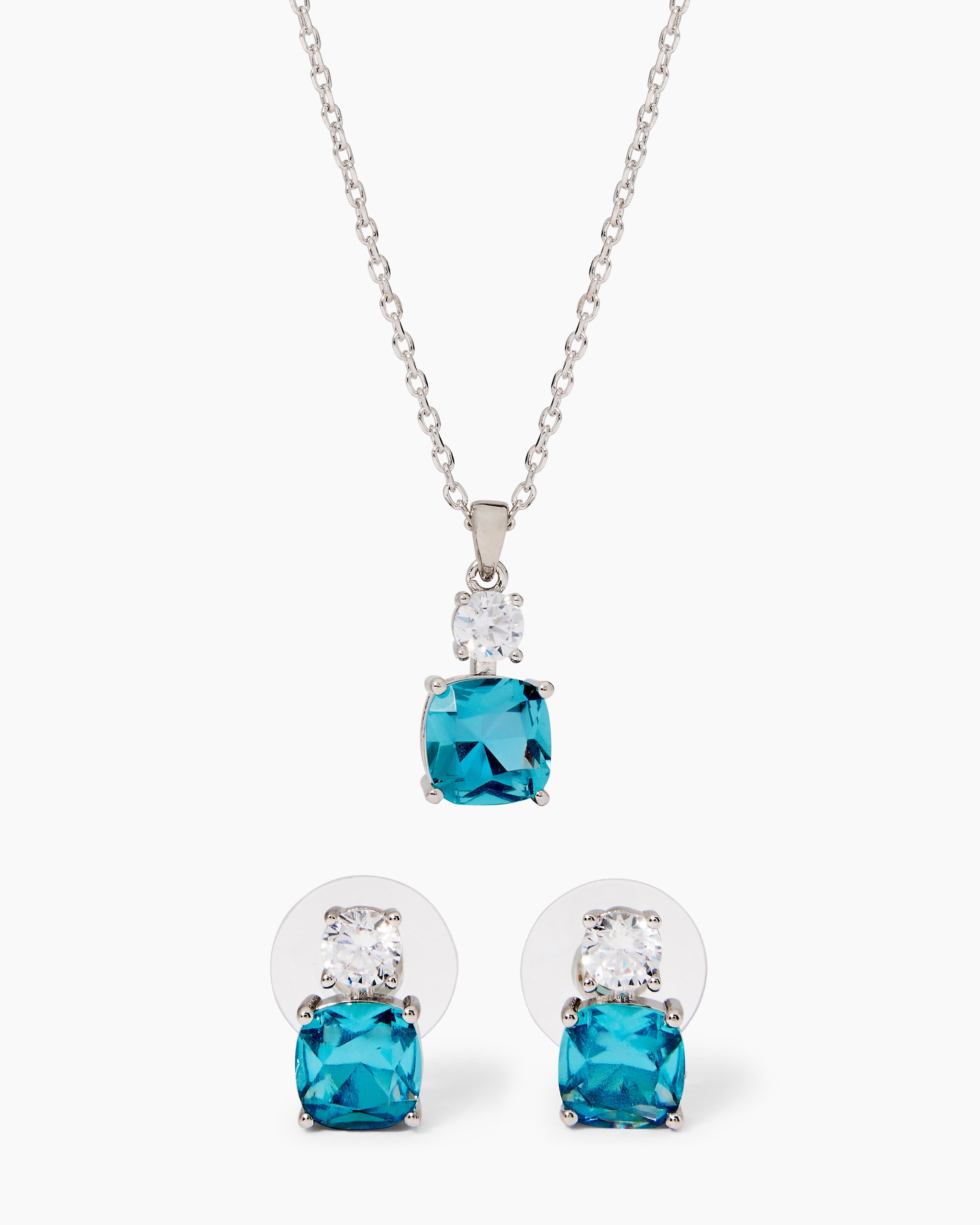 Produktabbildung für Schmuck-Set mit Zirkonia, 2tlg.
