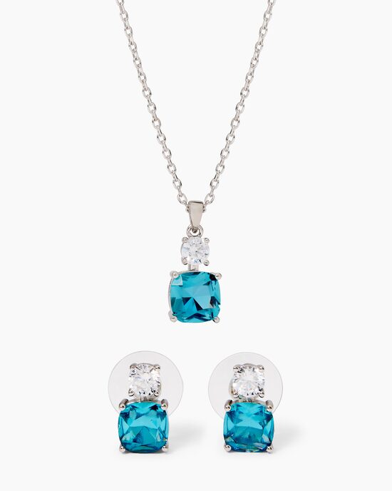 Produktabbildung für Schmuck-Set mit Zirkonia, 2tlg.