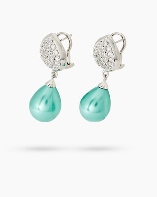 Produktabbildung 5 für Ohrclipstecker mit Muschelkernperlen 12x15 mm