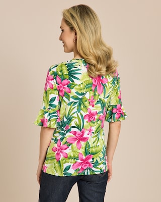 Produktabbildung 4 für Shirt Palmen-Blumenprint