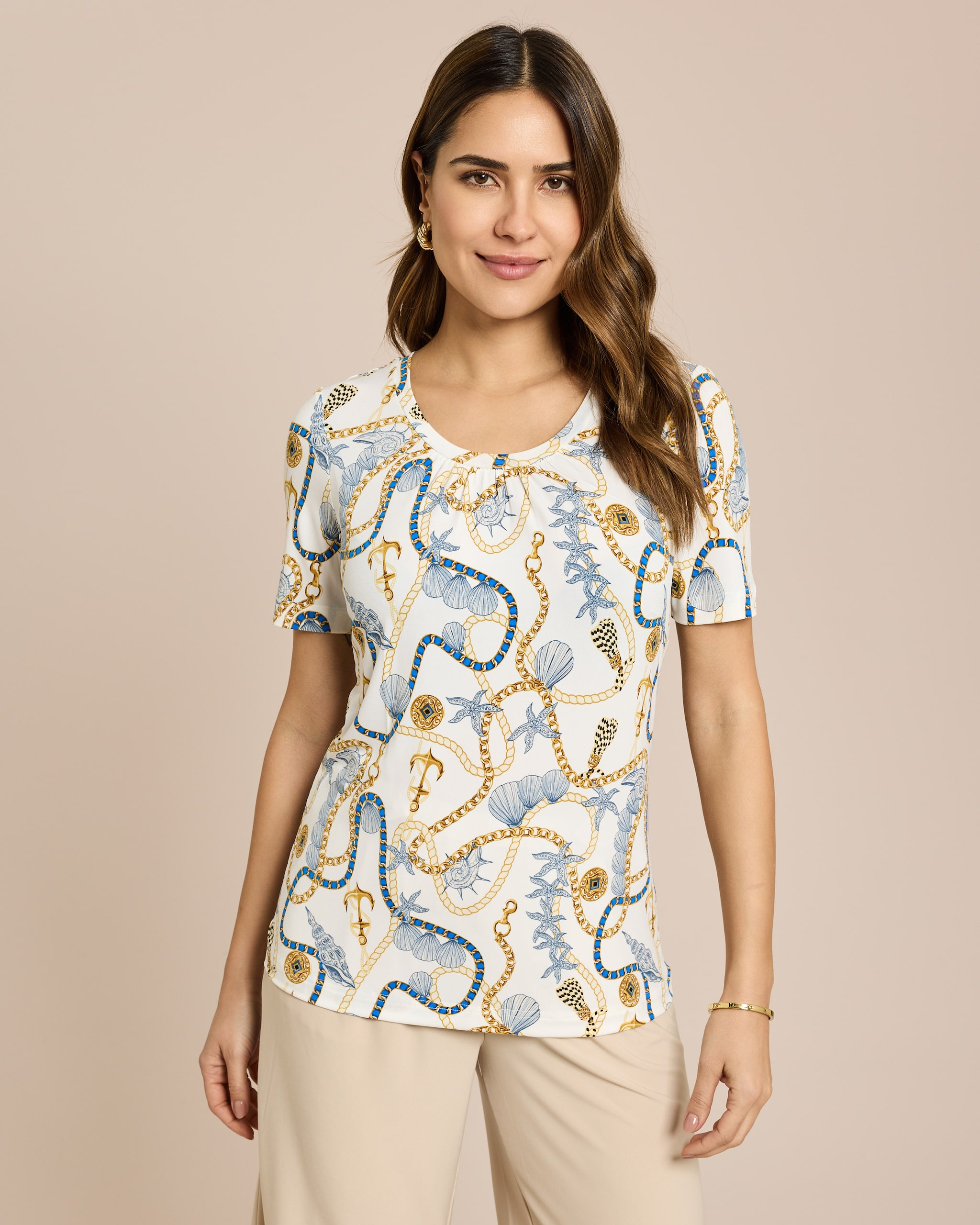Produktabbildung für Shirt mit Ketten-Meeresdruck