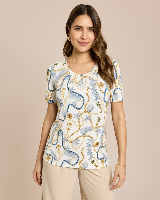 Produktabbildung für Shirt mit Ketten-Meeresdruck