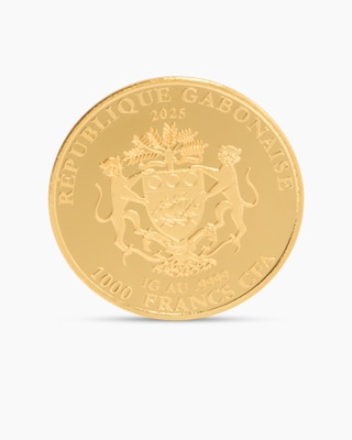 Produktabbildung 2 für Goldmünze mit Padparadscha Saphir