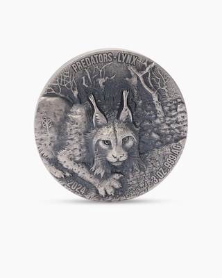 Produktabbildung 1 für Silbermünze De Greef "Predators"Luchs