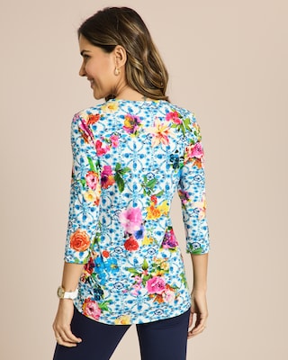 Produktabbildung 4 für Shirt mit Schößchen und Blumendruck