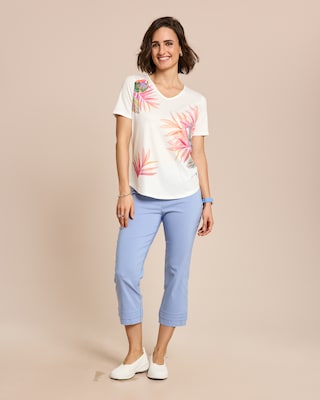 Produktabbildung 3 für Shirt mit platziertem Blumen-Druck