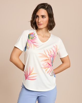Produktabbildung 2 für Shirt mit platziertem Blumen-Druck