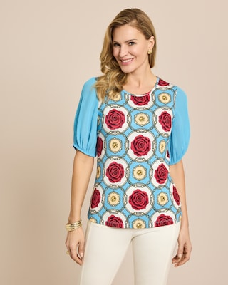 Produktabbildung 2 für Shirt mit Plissée Ärmel und Print