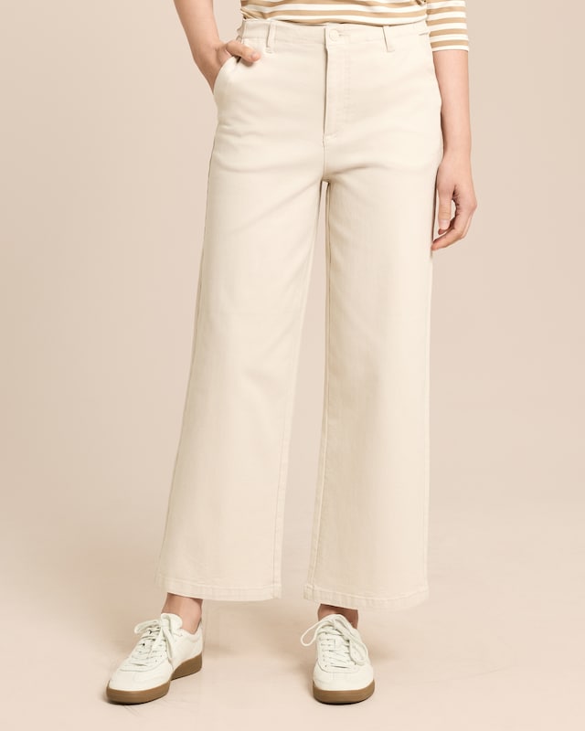 Wide Leg Jeans aus Baumwoll-Modal
