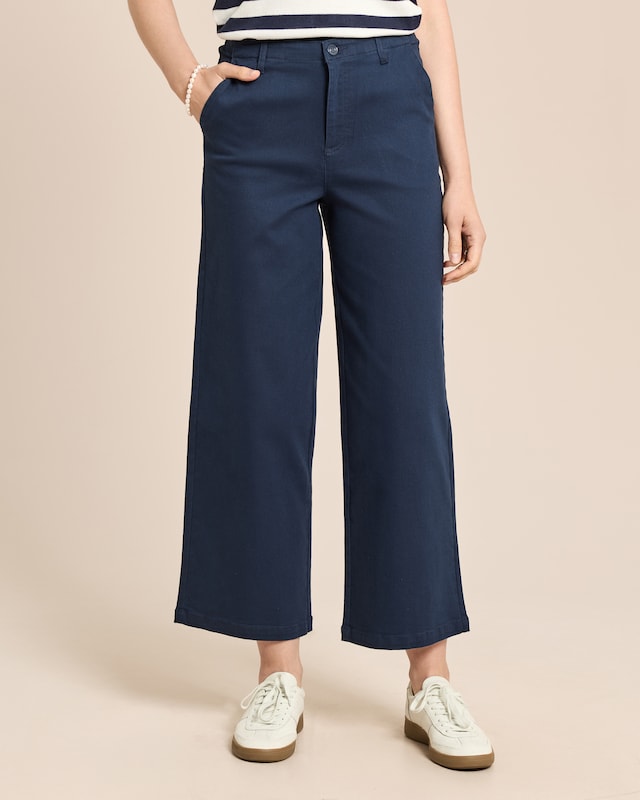 Wide Leg Jeans aus Baumwoll-Modal