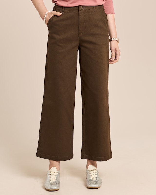 Wide Leg Jeans aus Baumwoll-Modal