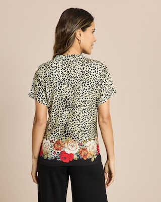 Produktabbildung 4 für Shirt mit Leo- und Blütenprint