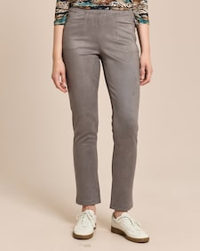 Produktabbildung für Straight Fit Schlupfhose aus Stretch Velours