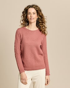 Produktabbildung für Pullover mit Zopf-Ajour-Muster
