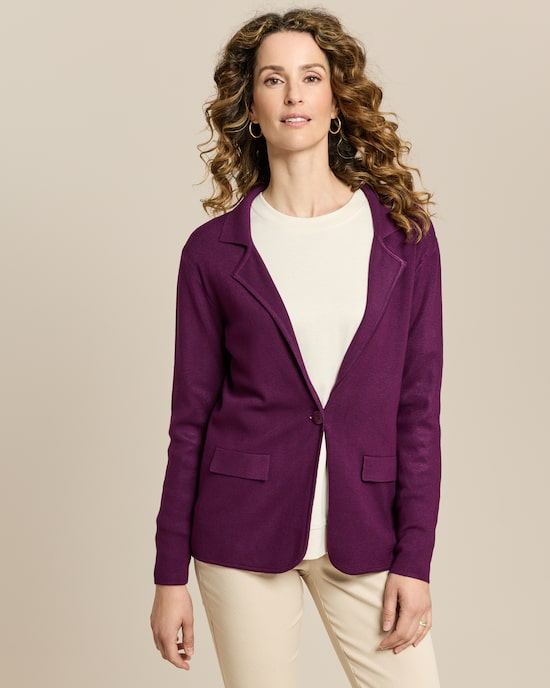 Produktabbildung für Strickblazer mit Revers