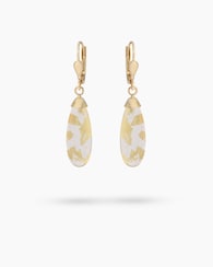 Produktabbildung für Ohrhänger mit Bergkristall/Blattgold