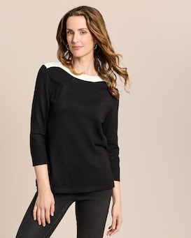 Produktabbildung für Pullover mit U-Boot-Ausschnitt