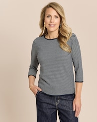 Produktabbildung für Feinstrick-Pullover fein gestreift