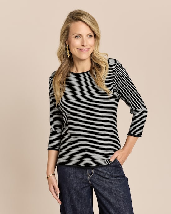 Produktabbildung für Feinstrick-Pullover fein gestreift