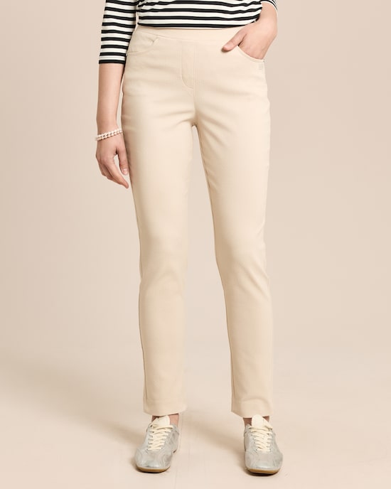 Produktabbildung für Slim Fit Schlupfhose Helga mit Jacquard-Struktur
